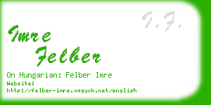 imre felber business card